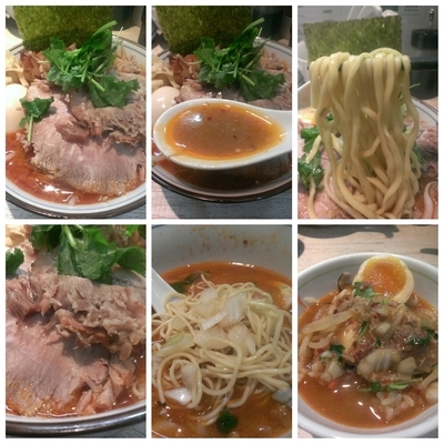 「[限定]小江戸黒豚トンコツ エビ辛ver.＋替え玉＋炊込ご飯」@中華そば 四つ葉の写真