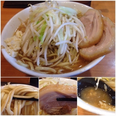 「小ラーメン（野菜少なめ・ニンニク）¥730」@ラーメン二郎 八王子野猿街道店2の写真