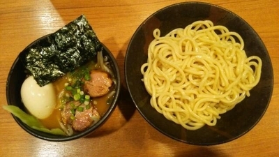 「あつもり+味付け玉子」@麺屋 六文銭の写真