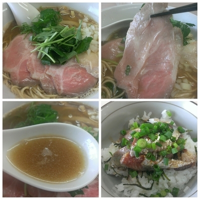 「煮干しそば濃い目＋いわし丼」@中華そば よしかわの写真