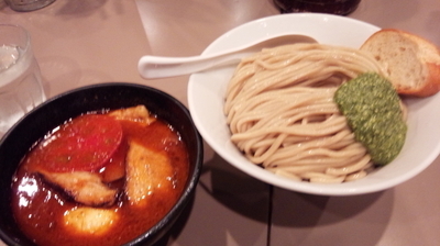 「海老トマトつけ麺　全部入り　大盛り（１１８０円＋１００円）」@つけ麺 五ノ神製作所の写真
