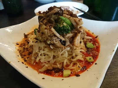 「【限定】秋茄子ときのこの汁無し担々麺800円＋ビール」@中華蕎麦 瑞山（ZUIZAN）の写真