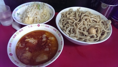 「大つけ麺、７００、野菜ニンニク」@蓮爾 登戸店の写真