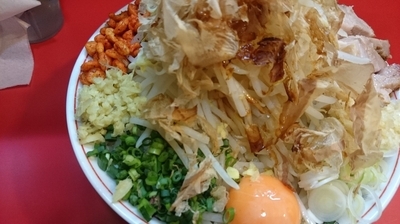 「まぜそば(ニンニク、ショウガ)」@用心棒 本号の写真