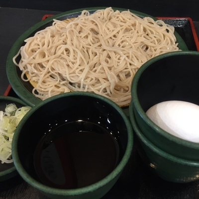 「もり（￥320）＋玉子（クーポン）」@ゆで太郎 保土ヶ谷区役所前店の写真