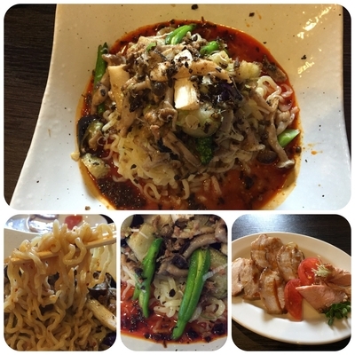 「【秋の短期限定麺】秋茄子ときのこの汁無し担々麺¥800」@中華蕎麦 瑞山（ZUIZAN）の写真