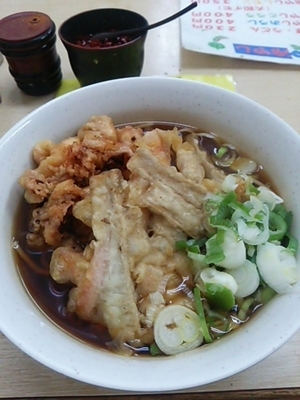 「ゲソ天＆ごぼ天そば」@一由そば 日暮里店の写真