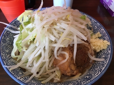 「ミニラーメン（ニンニクすくなめ・ヤサイ）＠６４０円」@龍麺 ふえ郎の写真