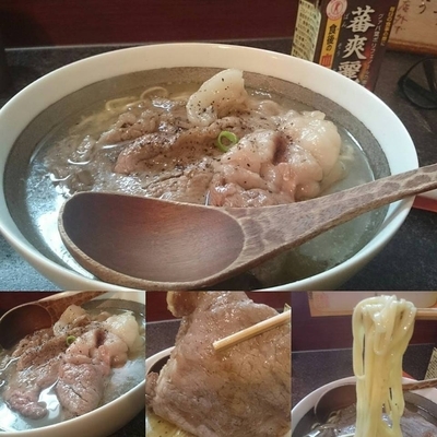 「限定　肉そば　1000円」@烈志笑魚油 麺香房 三くの写真