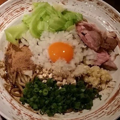 「黒どろまぜそば（追い飯付き）８００円」@麺や 虎徹の写真