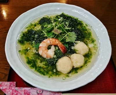 「海老真丈塩羅麺 \1150」@魯山人羅麺 神田小川町本店の写真
