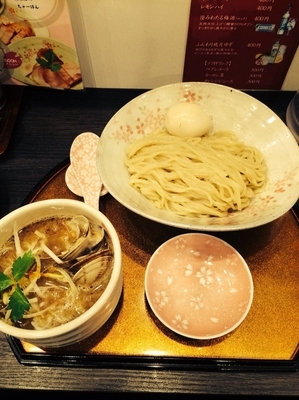 「鶏と貝のつけ麺 味玉 950円」@チラナイサクラの写真