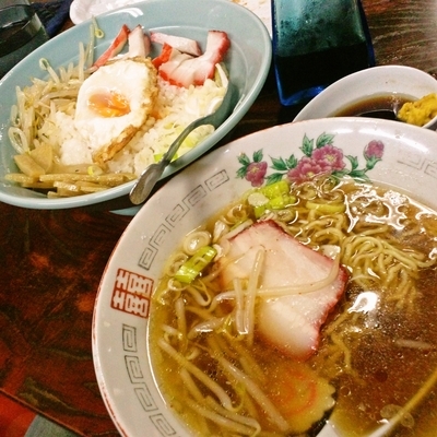 「酔来丼 小ラーメンセット」@酔来軒の写真