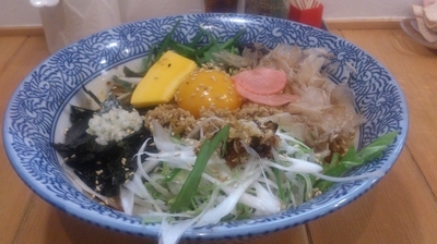 「森やの辛い混ぜそば(追いめし付)」@らーめん森や。の写真