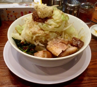 「まぜろうカレー味【月木限定】 830円+ニラキムチ 50円」@麺屋 ばばんの写真