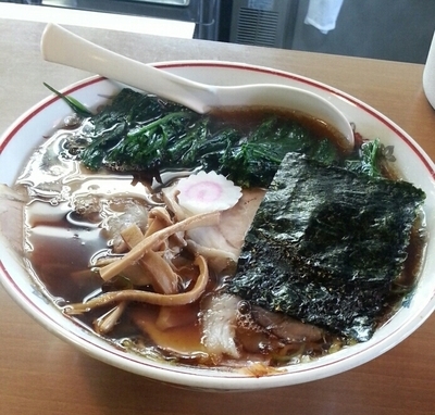 「チャーシュー大＋ほうれん100」@青島食堂 トキメッセ店の写真