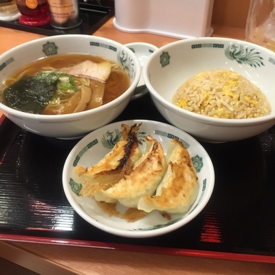 「ラ・餃・チャ セット（￥550）」@日高屋 京急蒲田駅前店の写真