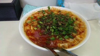 「勝浦タンタン麺（激辛） 850円」@ビンギリの写真