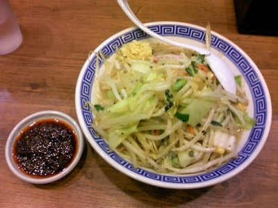 「タンメン+ピリ辛の素」@トナリ 森下店の写真