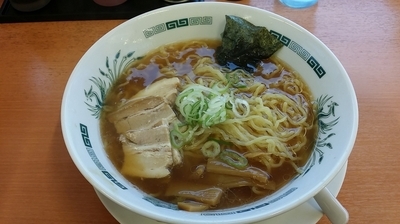 「中華そば390円+大盛り分サービス券で無料」@日高屋 杉戸高野台店の写真