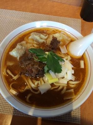 「塩味玉の味噌太麺1000円（限定）」@柴崎亭の写真