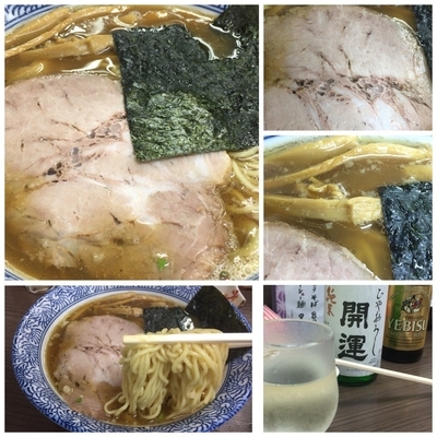 「中華そば 700円＋お酒」@頓知房の写真