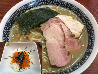 「強煮干拉麺 850円 + 小イクラ丼 400円」@良温(Ra-on)の写真