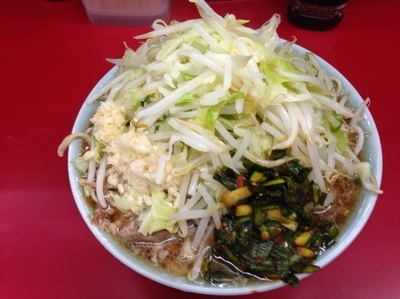 「小ラーメン＋にらだれ （690円＋50円）」@ラーメン二郎 中山駅前店の写真