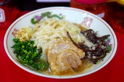 「博多オーション(ニンニク・アブラ)550円」@用心棒 本号の写真