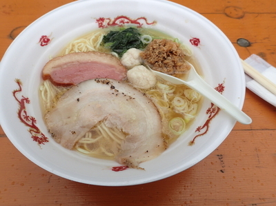 「麺や而今 芳醇貝出汁鶏塩そば ～シビカラ肉味噌添え～」@大つけ麺博プレゼンツ つけ麺VSラーメンの写真