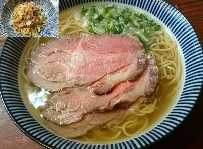 「【限定】イベリコチャーシュー麺（2枚）900円＋専用ひげ玉」@良温(Ra-on)の写真