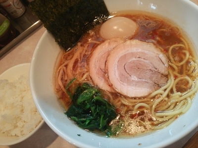 「ちょい辛らーめん＋味玉」@らーめん将貴の写真