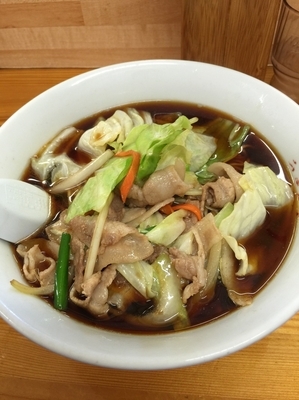 「肉そば➕大盛（無料）➕麺固め」@みちのくラーメンの写真