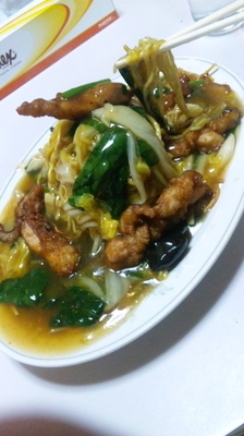 「鶏入り焼きそば¥850」@珉珉の写真