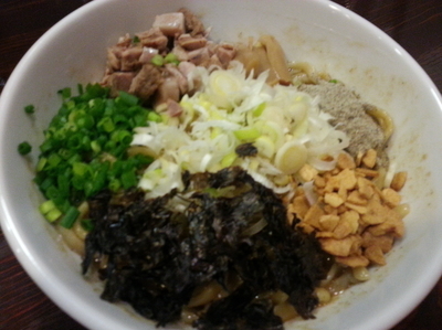 「活龍まぜそば500円（通常780円）」@つけめん・らーめん活龍 水戸米沢店の写真