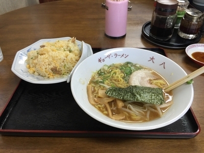 「味噌ラーメン+チャーハン Aランチセット600円」@大八の写真