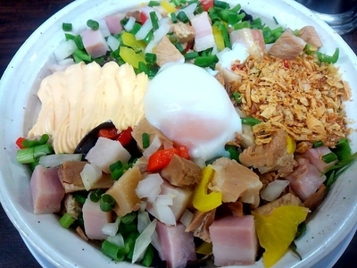 「混ぜ・カルボソバ　880円　他」@丸直の写真