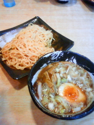 「つけ麺（辛麺ハーフ）¥750」@屋台らーめん 山崎店の写真