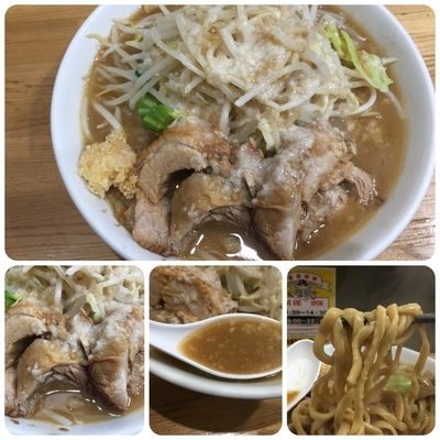 「ラーメン並(ニンニクアブラ)¥730+豚1枚¥90」@デカ盛り戦隊 豚レンジャーの写真