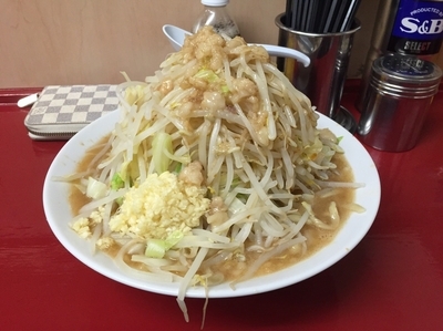「大ラーメン全増し脂野菜増し増し」@らーめん 武丸の写真