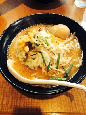 「味噌タンメン 味玉 880円 大盛り無料」@ら～めん 今も昔も…の写真