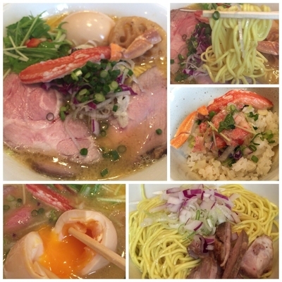 「【限定】エビ・カニ合戦＋エビの香りの替え玉＋〆カニ飯＋ビール」@麺や 彩～iro～の写真