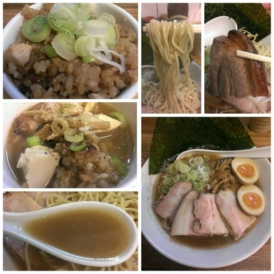 「[限定]特製煮干しそば＋炊き込みご飯」@くじら食堂の写真