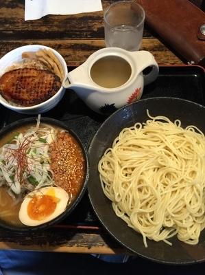 「辛味噌つけ麺セット」@麺や紅丸 本店の写真