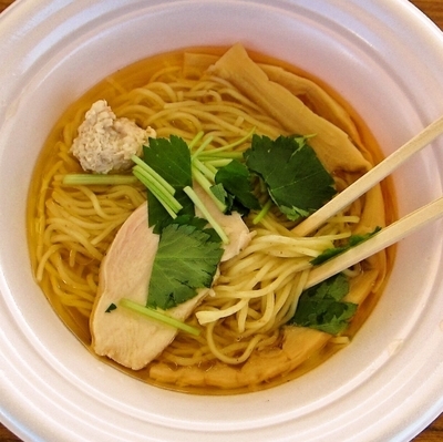 「たましゃも×しび出汁そば　850円（Trigo×笑堂）」@らーめんフェスタ in イオンレイクタウンの写真