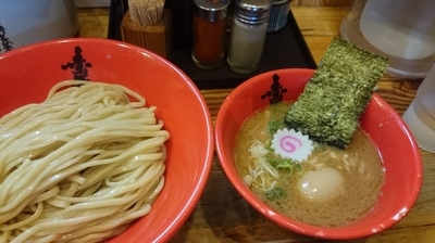 「味玉豚鶏つけ麺」@赤備の写真