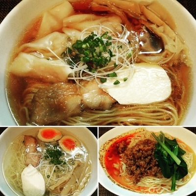 「醤油ワンタン麺 980円(超特選醤油 本膳使用)」@麺や金時の写真