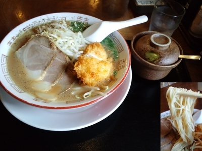 「カツメン＋替え玉　800＋155円」@とんかつ 美とん さくらい 岡村店の写真