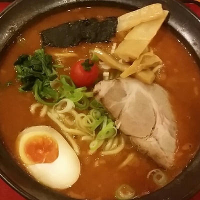 「トマトラーメン ８６０円」@中華そばつけ麺 魚介の達人 久兵衛 取手店の写真