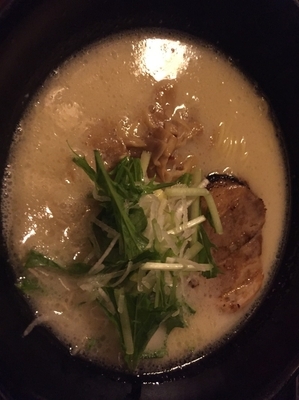 「②鶏パイタン塩」@ちょんまげ食堂 ラーメン部の写真